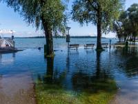 Überschwemmtes Seeufer bei Felden